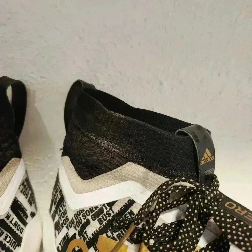 adidas Adizero‎ Football Cleats Men's 13 Black/White Gold Three Stripe Life